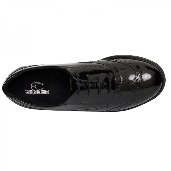 Sapato oxford best sale feminino preto verniz