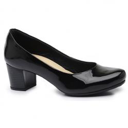 716BL-0047 SCARPIN SALTO BLOCO VERNIZ PRETO