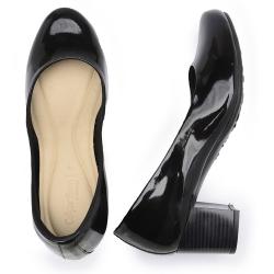 716BL-0047 SCARPIN SALTO BLOCO VERNIZ PRETO