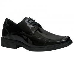 117-0001 - SAPATO SOCIAL MASCULINO VERNIZ PRETO TBB